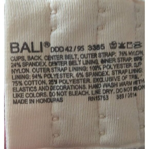 Bali bra Passion for Comfort 3385 Minimizer Underwire beige size 42DDD - Picture 6 of 6